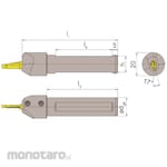 HORN Super mini + small diameter grooving holder + RB105 ~