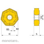 Mitsubishi Materials Coated carbide insert for milling, MV1000 series, for AHX640S