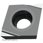 Mitsubishi Materials E-class insert for high-precision machining of small items, 80° diamond positive, MT9005