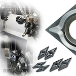 Mitsubishi Materials PVD coated carbide grade MS series (CCGT M-LS-P) for turning small high-precision parts