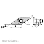 Sumitomo Electric Hard Metal Chip VCGT-AW
