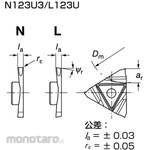 Sandvik Insert N123U3 (Mata Pahat Ulir)