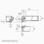 Tungaloy External & Internal Turning Tool CTFNR/L