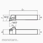 Tungaloy External & Internal Turning Tool DDQNR/L