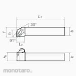 Tungaloy External & Internal Turning Tool DTFNR/L