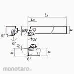 Tungaloy External & Internal Turning Tool MTQNR/L