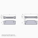 Tungaloy Grooving & Parting-Off Insert WGE(R/L)