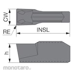 Tungaloy Single-ended inserts for grooving & parting
