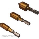 monotaro Hexagonal Shaft Chamfering Cutter Set of 3 HSS