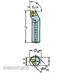 Sandvik CoroTurn 107 Carbide Boring Bit for Positive Insert