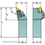 Sandvik Holder DDJNL (Gagang Pahat Bubut)