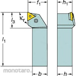 Sandvik Holder PTGNR Series (Gagang Pahat Bubut)