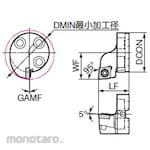 Sumitomo Electric Hard Metal Smart Damper for Internal Turning Replaceable Head (For Positive Inserts) SCLP Deep End Face Processing (Kepala Holder Bubut)