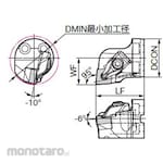 Sumitomo Electric Hard Metal Smart Damper for Internal Turning Replaceable Head (for Negative Insert) DCLN Deep End Machining (Kepala Holder Bubut)