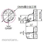 Sumitomo Electric Hard Metal Smart Damper for Internal Turning Replaceable Head (for Positive Inserts) SDQC Copy Machining (Kepala Holder Bubut)