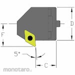 ULTRA-DEX USA Indexable Cutting Head DCMT (Kepala Holder Bubut)