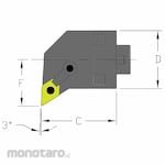 ULTRA-DEX USA Indexable Cutting Head DNMG (Kepala Holder Bubut)