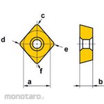 Mitsubishi Materials Diamond Shape Carbide Indexable Insert (Shim)