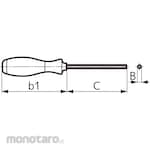 Sumitomo Electric Hard Metal Hex Wrench with Handle for Tool Holder (Kunci Pas)
