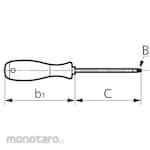 Sumitomo Electric Hard Metal Screwdriver with Handle (Kunci Pas)
