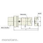 YG1 Twin Edge Boring Bar Small Bore DIN 69893/ISO 12164 1 HSK Form A