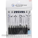 Mitsubishi Pencil (Uni-Ball) Jet Stream 0.5 Black 10 Pack (Pulpen / Bolpoin)