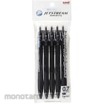 Mitsubishi Pencil (Uni-Ball) Jetstream 0.7 Black Pack Of 5 (Pulpen / Bolpoin)