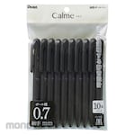 Pentel Calme oil-based ballpoint pen, black barrel, 10-pack (Pulpen / Bolpoin)