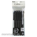 Pentel Calme oil-based ballpoint pen, black barrel, pack of 5 (Pulpen / Bolpoin)