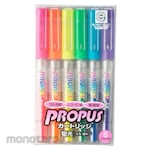 Mitsubishi Pencil (Uni-Ball) Propass cartridge 6-color set