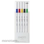 Mitsubishi Pencil (Uni-Ball) Aqueous Felt-Tip Pen EMOTT Set