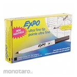 EXPO Dry Erase Marker,Ultra Fine,Black,PK12