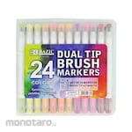 Bazic Spidol Kuas Brush Marker Bolak Balik 24 Warna