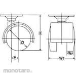 Nansin Plate Type Twin Wheels, Nylon Car (Aksesoris Tambahan Kursi)