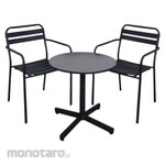 SHUMO Okayama Industrial Cafe Iron Terrace Chair (Kursi Taman Set)