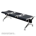 Atria Frontline Gang Chair 3 Seater Black