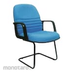 Daiko Furniture Visitor Chair Fabric U Legs with Armrest (Kursi Tunggu)