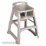 RUBBERMAID COMMERCIAL PRODUCTS Stackable High Chair with Strap Platinum