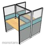 HighPoint Half Glass Partition JPF - 2 Person