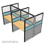 HighPoint Half Glass Partition JPF - 4 Person
