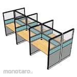HighPoint Half Glass Partition JPF - 6 Person