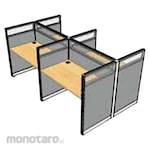 HighPoint Half Glass Partition JPM - 4 Person