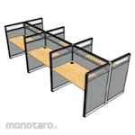 HighPoint Half Glass Partition JPM - 6 Person