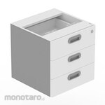 UNO Classic Series Side Table with 3 Drawers Single Lock (Laci Meja)