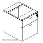 UNO Hanging Drawer 2 Drawers 1 Filling Central Lock Platinum Series (Laci Meja)