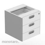 UNO Hanging Drawer 3 Drawers Central Lock Classic Series (Laci Meja)