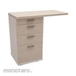 Atria Leben Fixed Return Desk with Pedestal