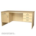 CARRERA FURNITURE Work Table HALE 160 + l Grey-022 1unit