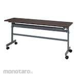 R.F.YAMAKAWA Folding Table with Wiring Function 1800 x 450 x 700 Dark Brown