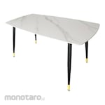 SAPPORO Ferrara Meja Makan Marmer Rock Beam